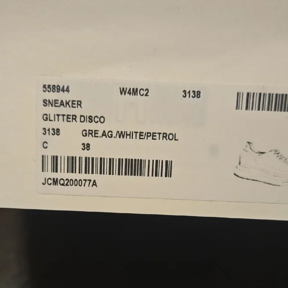 Alexander McQueen White Sneakers with Blue Glitter - Picture 6 of 10